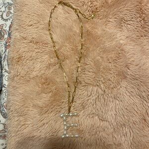 Baublebar pearl initial necklace